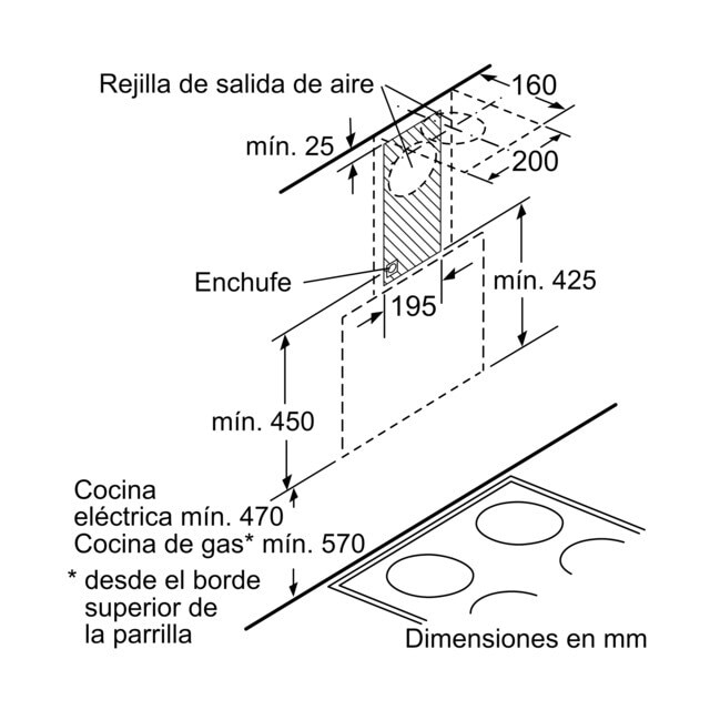 Imagen 4 de Campana decorativa Balay Touch Control sobre cristal - 3BC565GB - Cristal blanco Cristal blanco