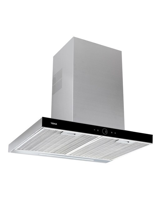 Exaustor de Parede Teka DLH 686 T Motor EcoPower e Comandos Touch Control com 4 Velocidades e de 60 cm - Inox e Vidro Preto Inox-1