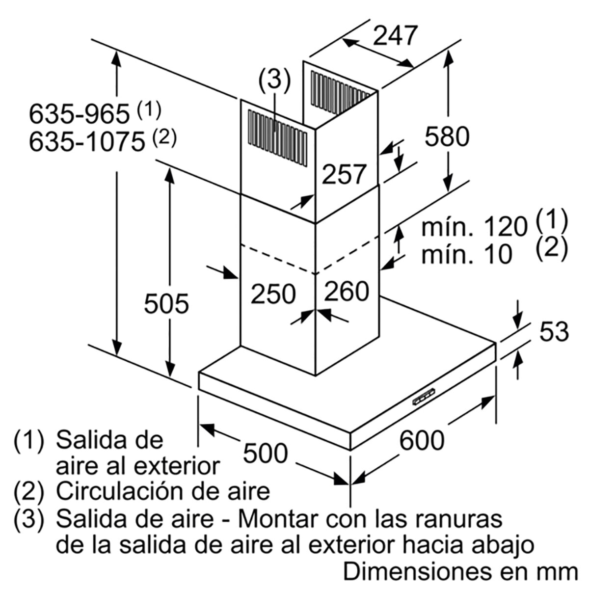 Campana decorativa Balay control electrónico iluminado - 3BC067EX Inox-5