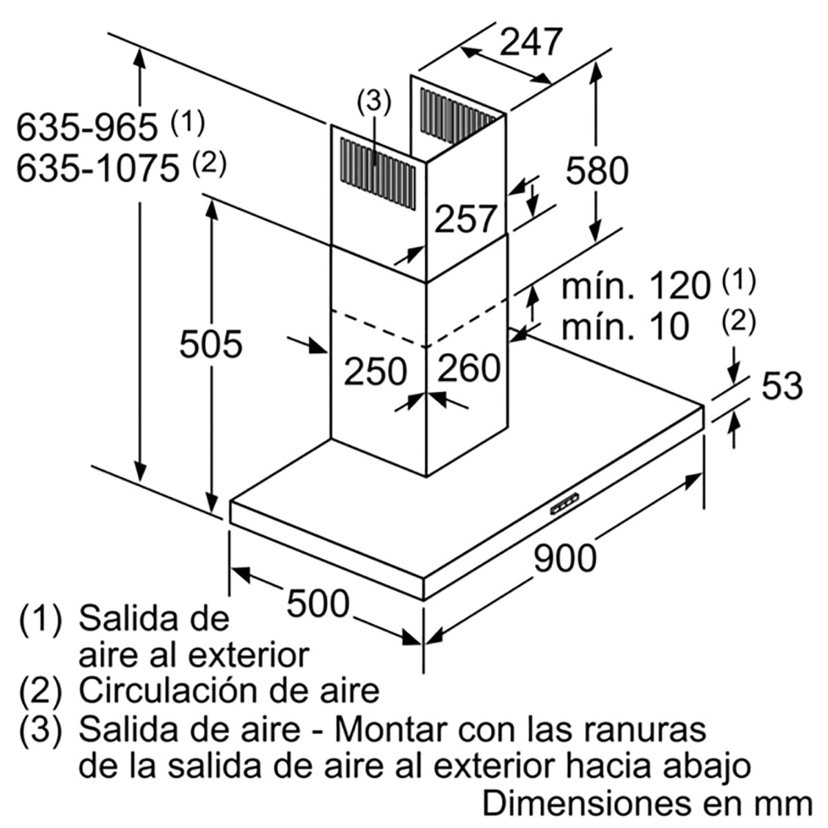 Campana decorativa Balay control mecánico - 3BC096MX Acero Inox-6