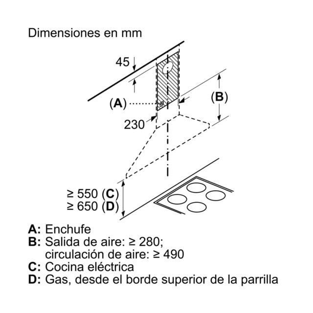 Exaustor de Parede Balay 3BC696MN com Controlo Mecânico, de 3 velocidades e de 90 cm - Preto Preto-7