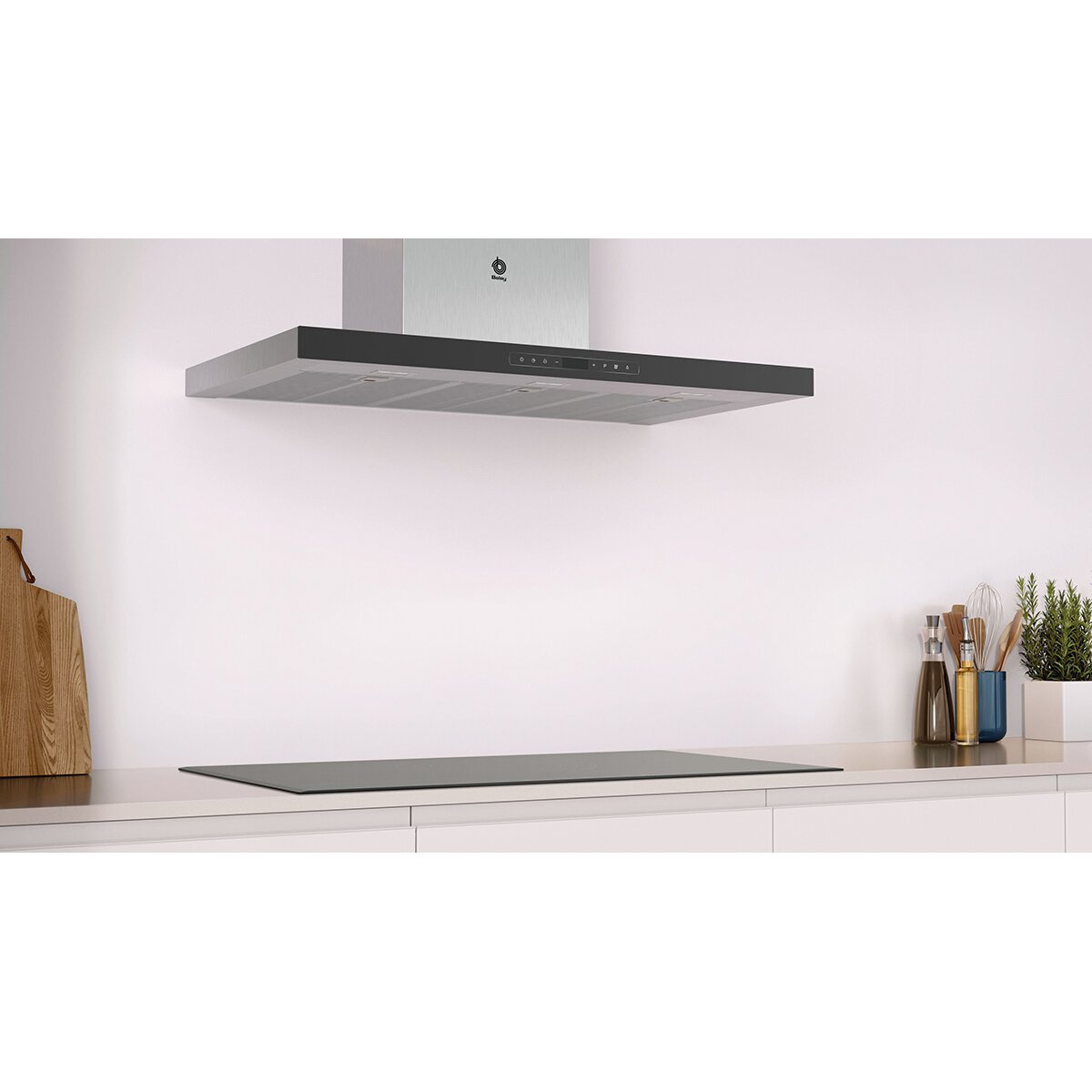 Campana decorativa Balay 5 niveles de extracción - 3BC998HNC Cristal negro-2