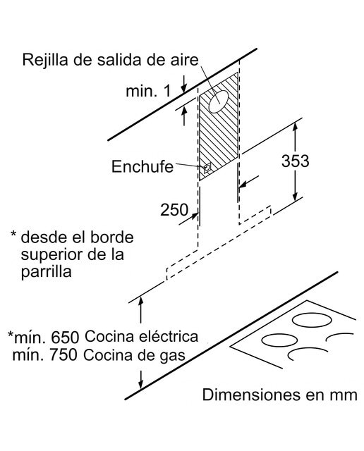 Exaustor de Parede Balay Design Box 3BC065MX com 3 Velocidades e de 60 cm - Inox Aço inoxidável-7