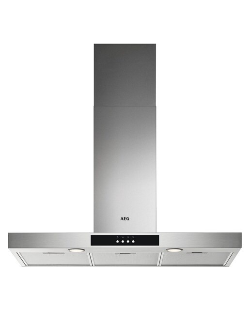 Campana decorativa AEG DBB3951M con 3 velocidades 90 cm 600 m/h inox clase C