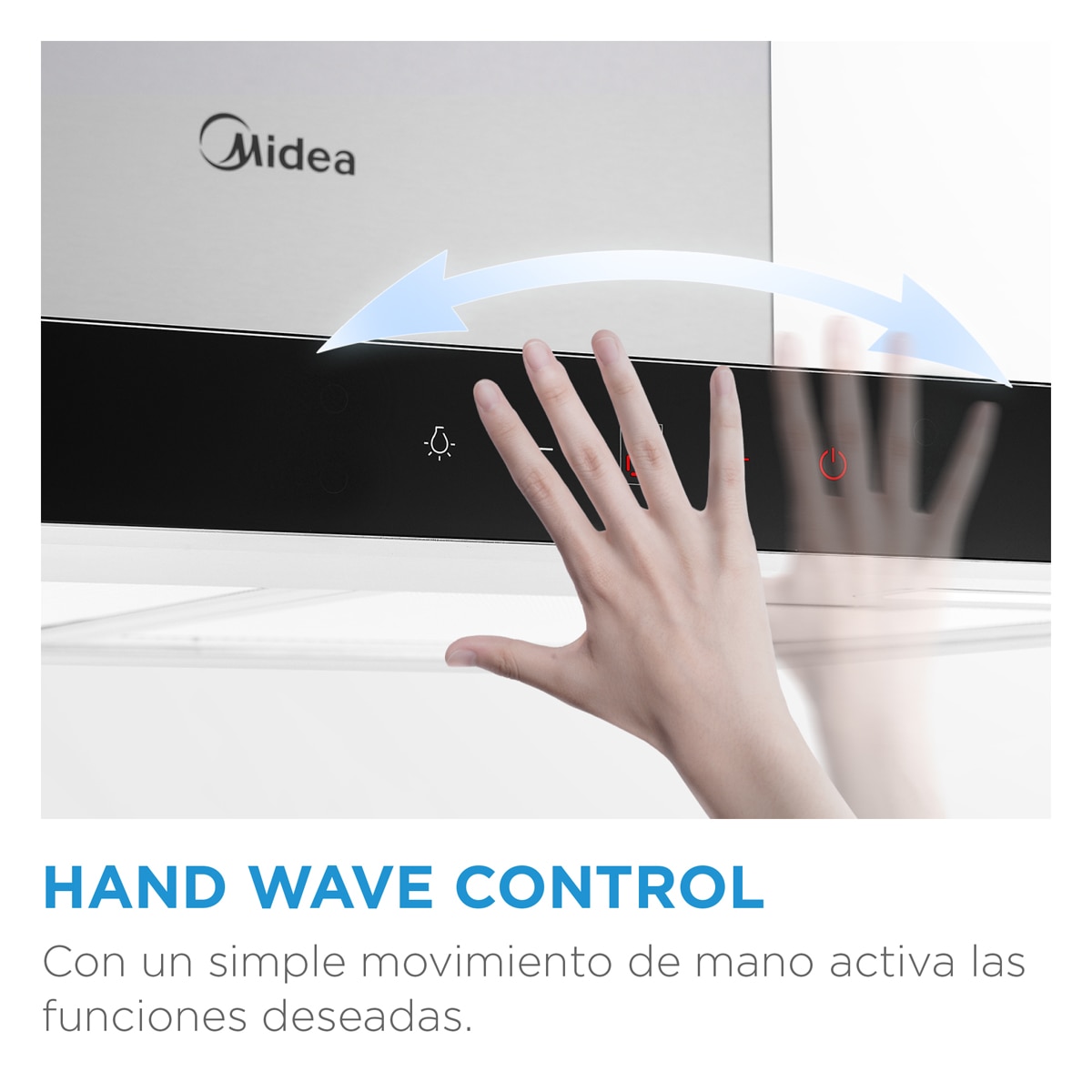 Campana decorativa Midea 4 niveles de potencia - MH60B4300B-ES Inox-3