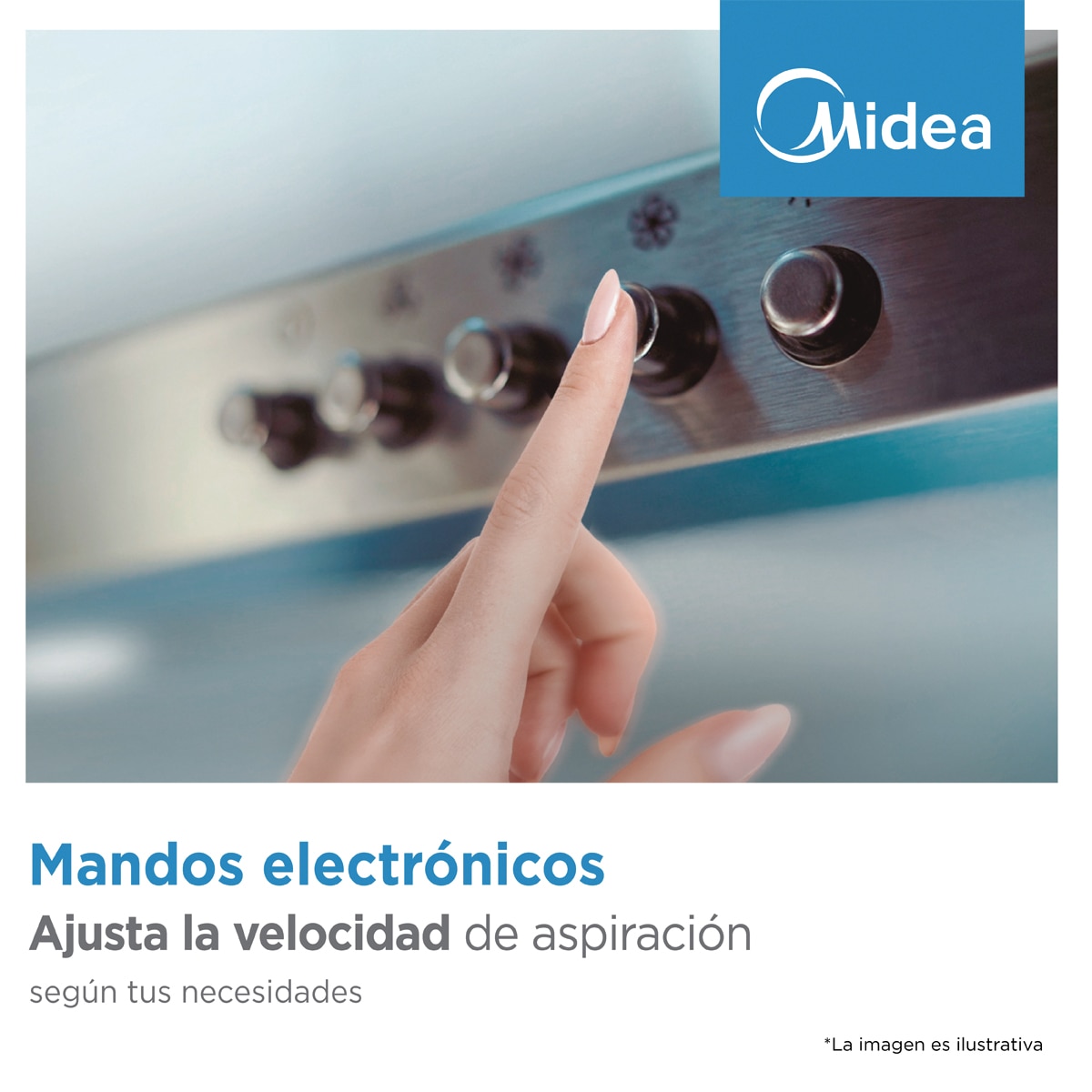Campana decorativa Midea 3 niveles de potencia - MH60B3250X-ES - Inox Inox-3