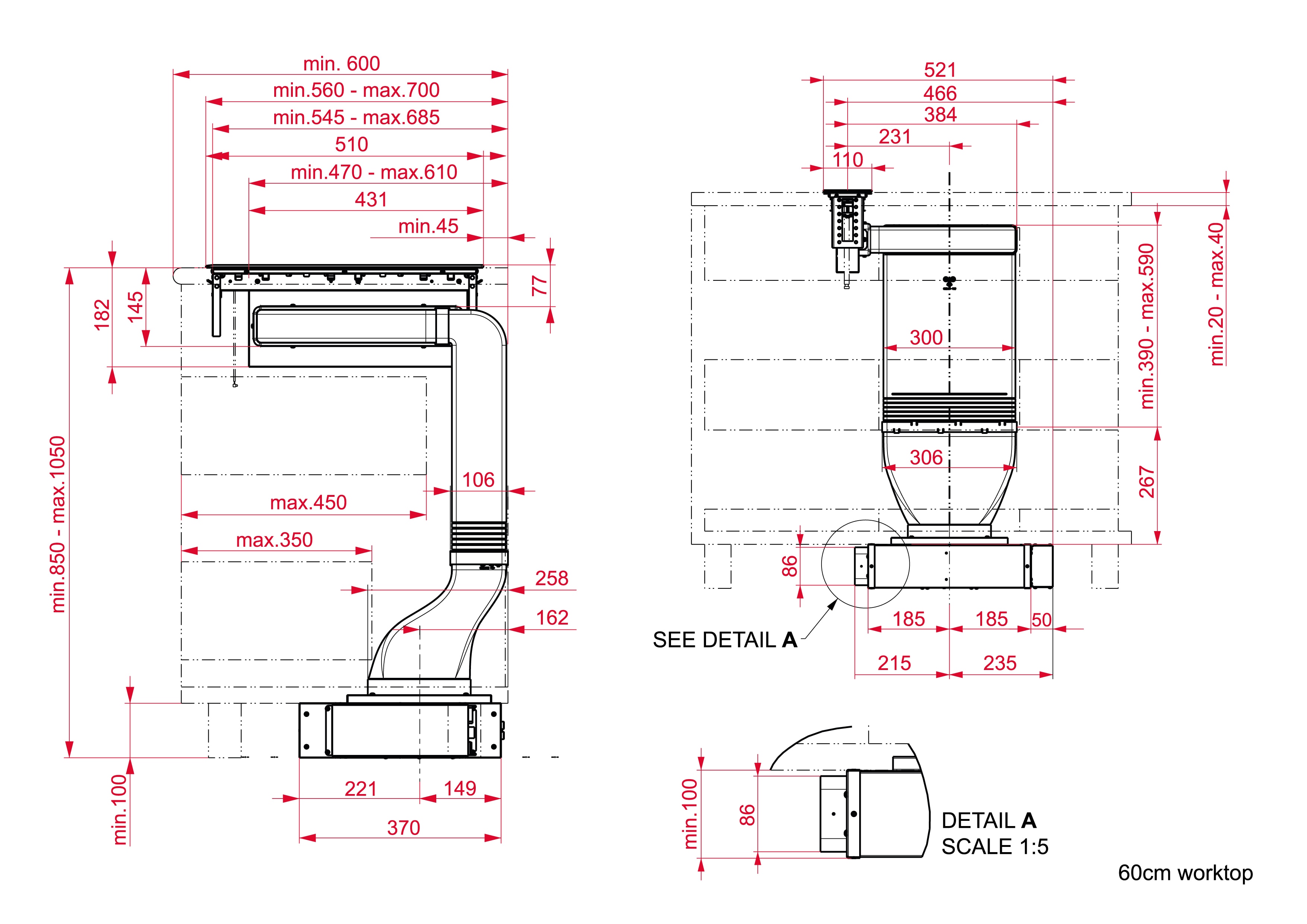 Campana modular de encimera Teka 3 velocidades + intensivo - FIH 16760TOS BK3 Cristal negro-4