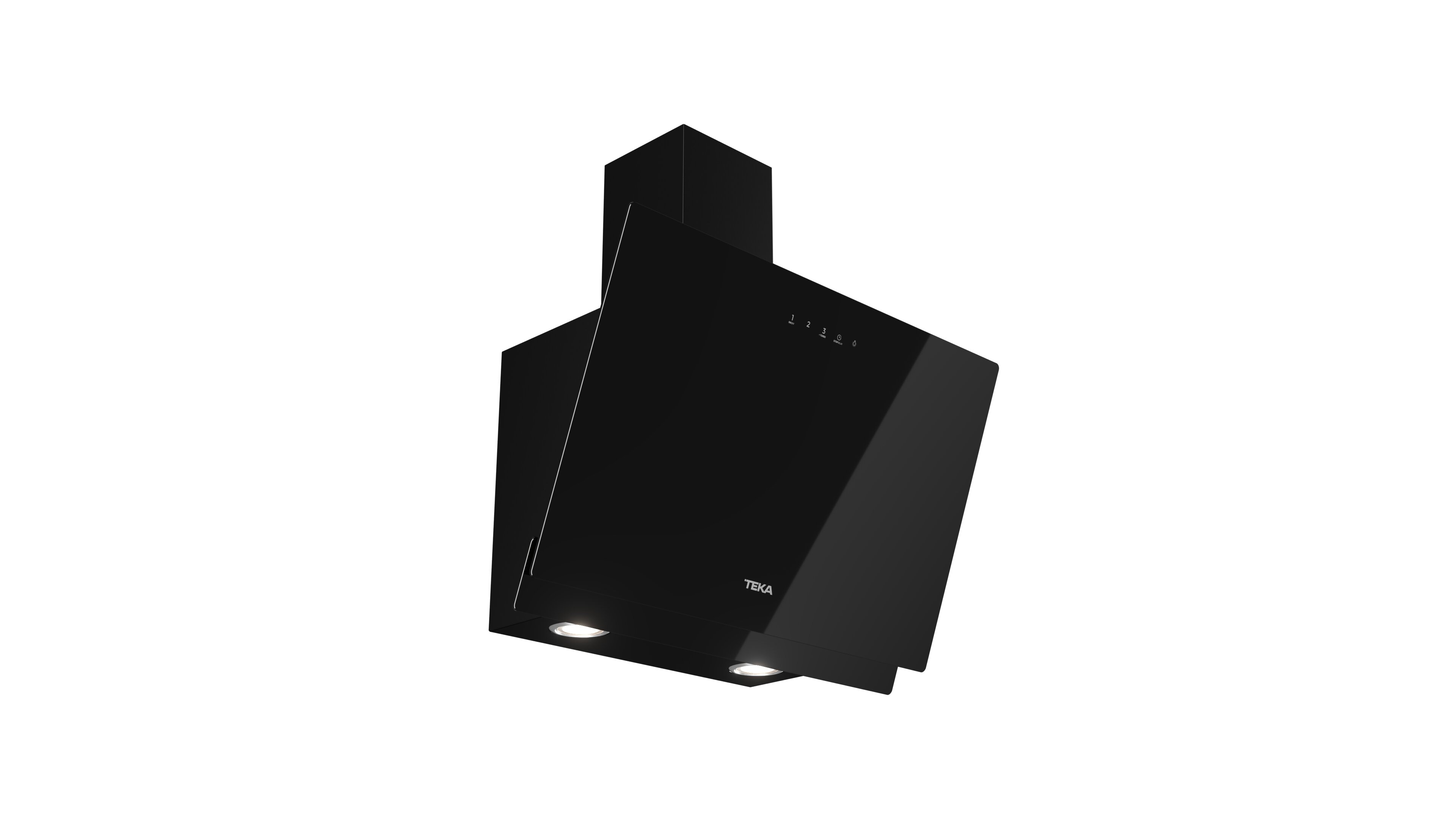 Exaustor de Parede Teka DVN 67050 TTC BK Aspiração Perimetral e Touch Control com 4 Velocidades e de 60 cm - Vidro Preto Vidro preto-2