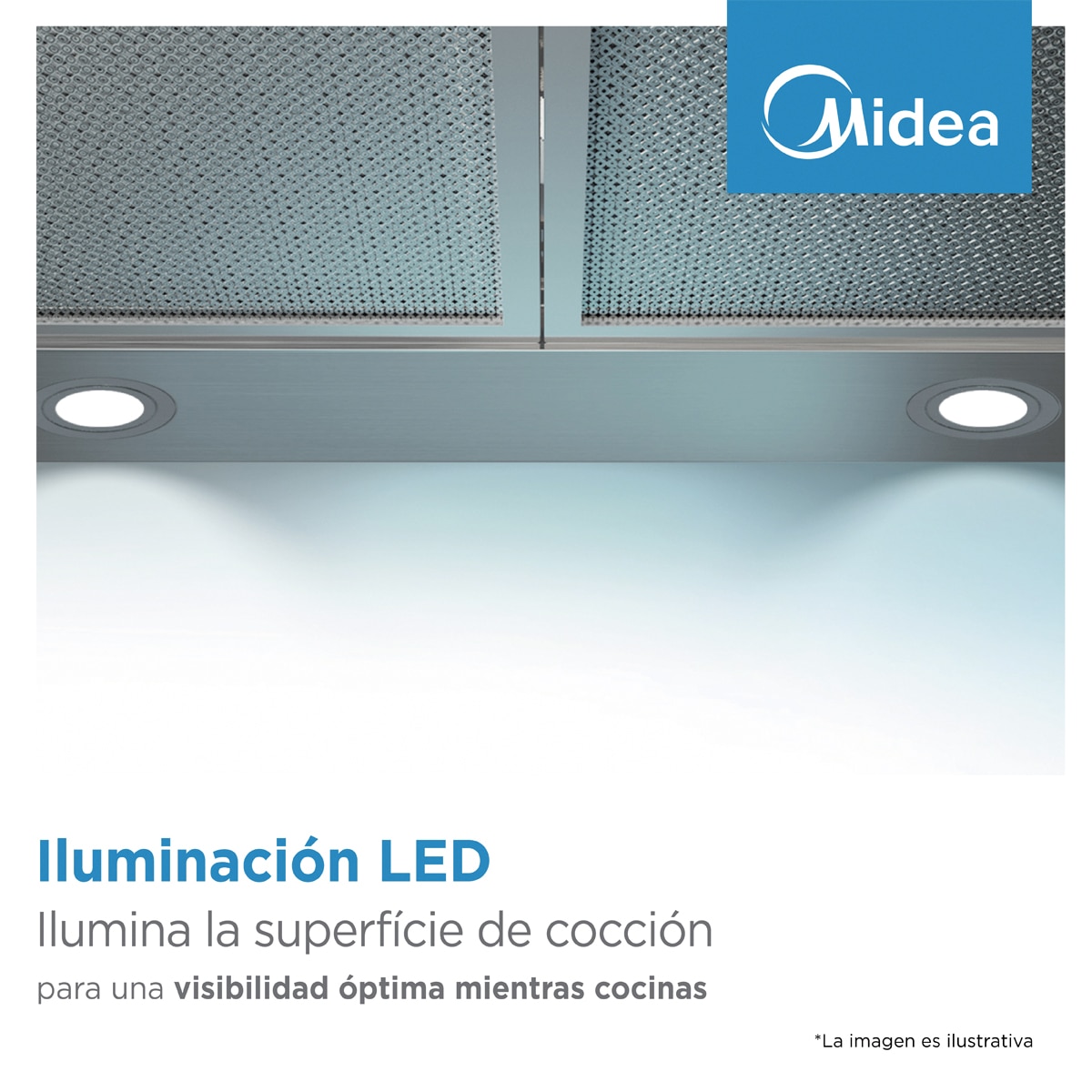 Exaustor de Parede Midea MH90A3200B-ES Controlo Tátil e de 89,7 cm - Vidro Preto Vidro preto-4