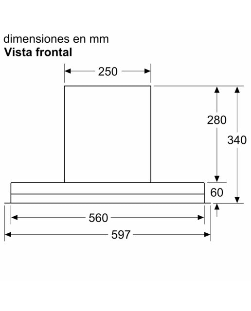 Exaustor de Filtragem Balay 3BD967GN com 4 Níveis de Extração e de 59,7 cm - Preto Aço inoxidável-10
