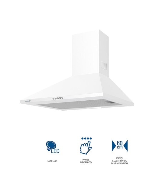 Exaustor de Parede Cata OMEGA II 600 WH com 3 Níveis de Extração e de 60 cm - Branco Branco-6