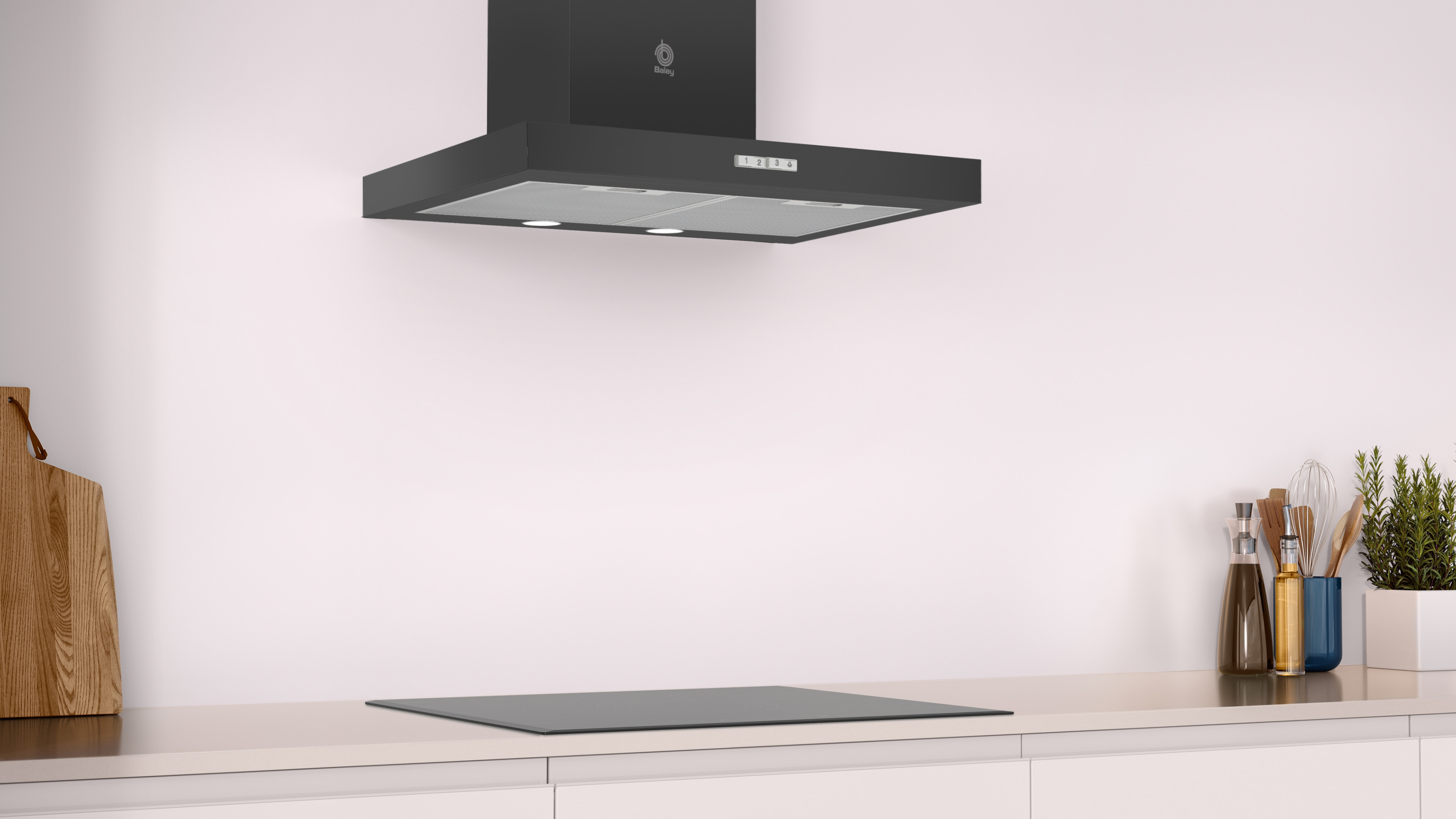 Exaustor de Parede Balay 3BC065MN com 3 Velocidades e de 60 cm - Preto Preto-2
