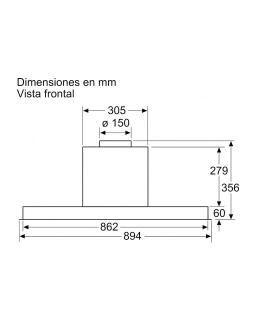 Exaustor de Filtragem Balay 3BD896MN de 3 Velocidades e de 86,2 cm - Preto Preto-2