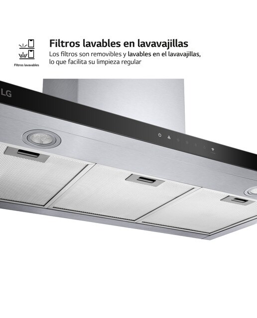 Exaustor de Parede LG HCEZ3626S com 3 Níveis de Potência e de 90 cm - Inox Inox/Preto-5