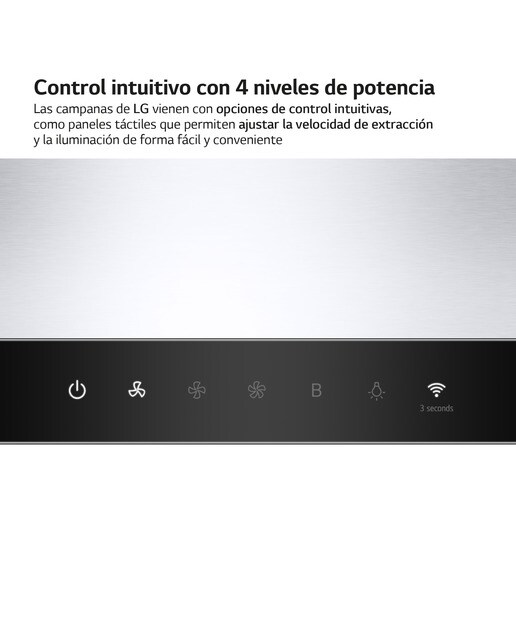 Exaustor de Parede LG HCEZ3626S com 3 Níveis de Potência e de 90 cm - Inox Inox/Preto-6