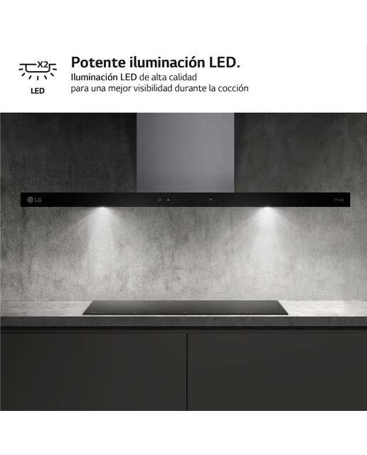 Exaustor de Parede LG HCEZ3626S com 3 Níveis de Potência e de 90 cm - Inox Inox/Preto-7