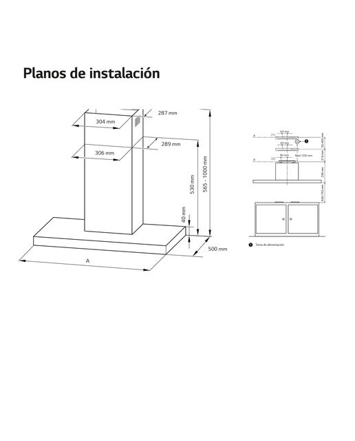 Exaustor de Parede LG HCEZ3626S com 3 Níveis de Potência e de 90 cm - Inox Inox/Preto-9