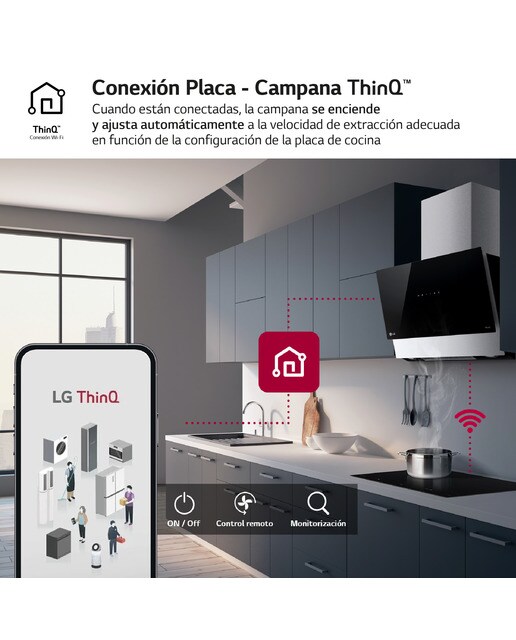 Exaustor de Parede LG HCEZ2428B com 3 Níveis de Extração e de 60 cm - Inox e Preto Preto-9