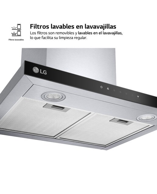Exaustor de Parede LG HCEZ2426S com 3 Níveis de Extração + Boost e de 60 cm - Inox e Preto Inox/Preto-6