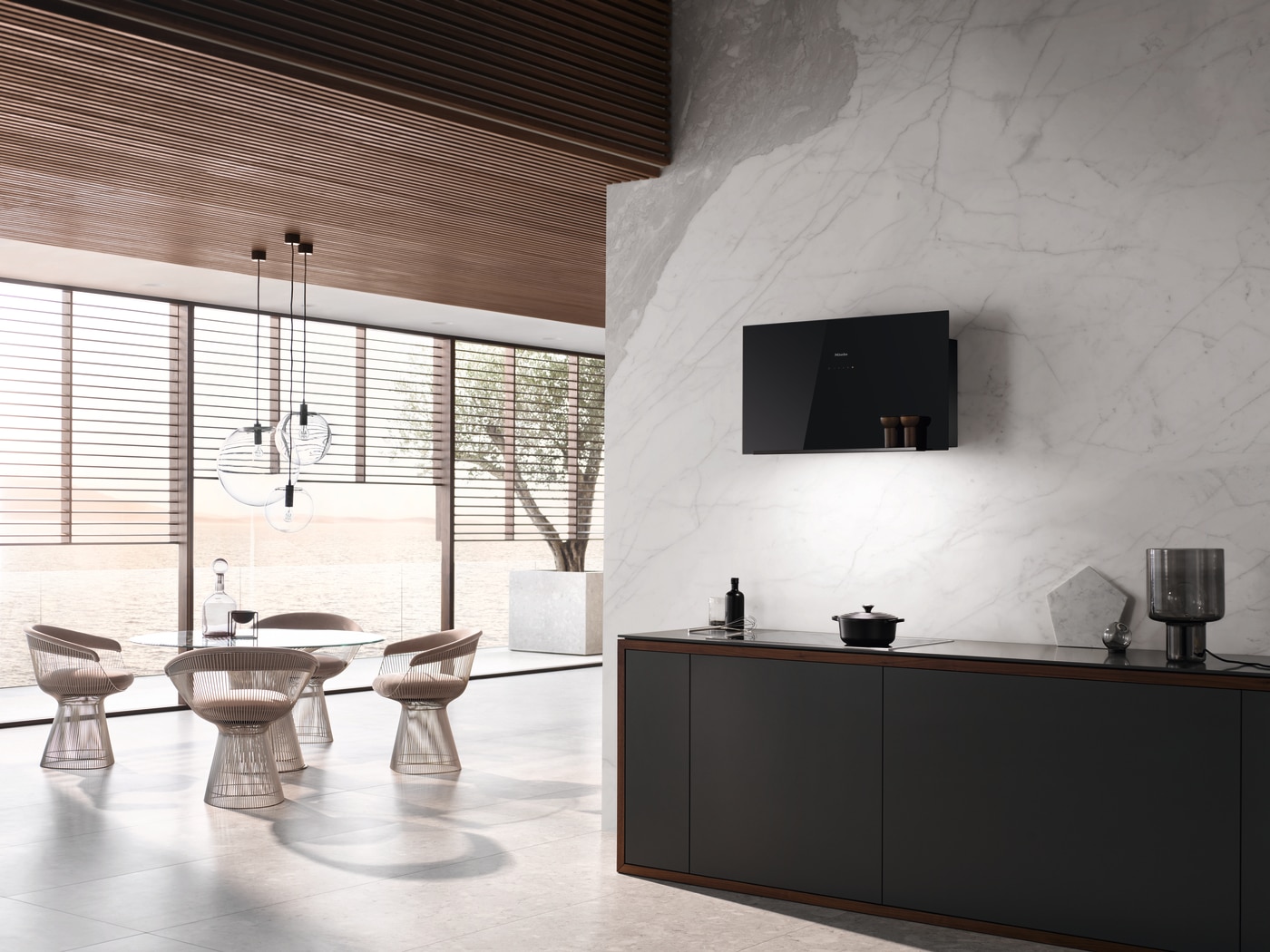Exaustor de Parede Miele DA 9092 W Screen de 3 Velocidades e de 88 cm - Preto Obsidiana Preto-5