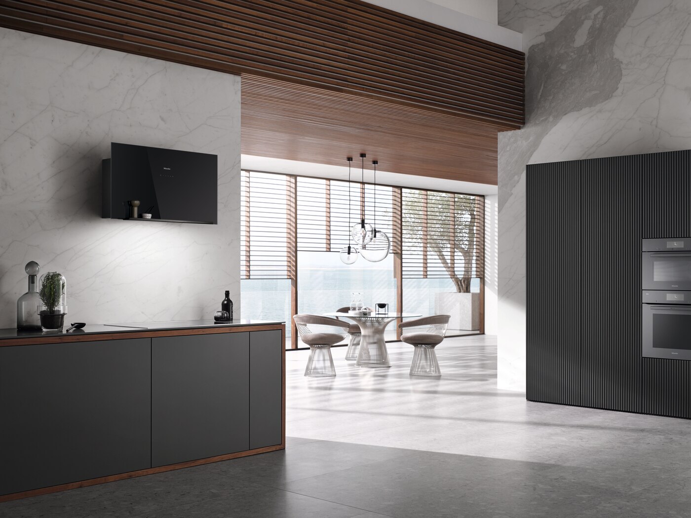 Exaustor de Parede Miele DA 9092 W Screen de 3 Velocidades e de 88 cm - Preto Obsidiana Preto-6