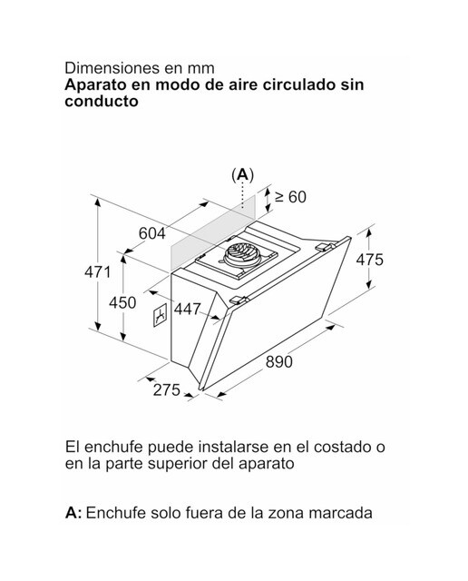 Campana decorativa Siemens con 3 niveles de extracción + 2 intensivas - LC91KLT60 Negro-10