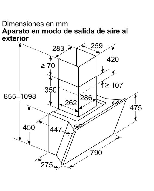 Exaustor de Parede Siemens iQ500 LC81KAN60 de 3 Velocidades + Intensiva e de 80 cm - Preto Preto-2
