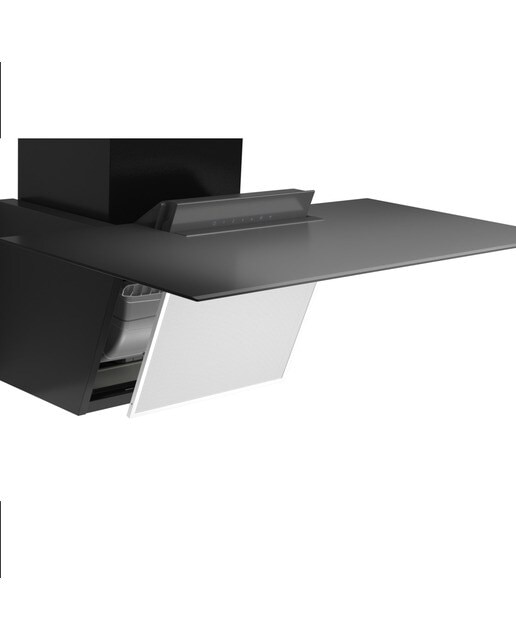 Campana decorativa Siemens con 3 niveles de extracción+ intensiva - LC87KFN60 Negro-5