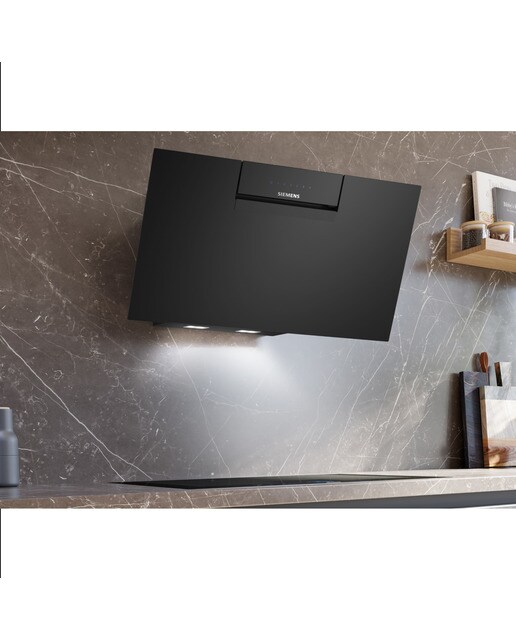 Campana decorativa Siemens con 3 niveles de extracción+ intensiva - LC87KFN60 Negro-7