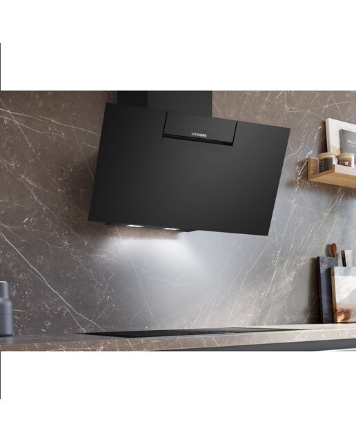 Campana decorativa Siemens con 3 niveles de extracción+ intensiva - LC87KFN60 Negro-8
