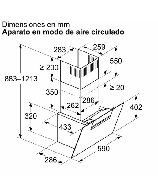 Exaustor de Parede Bosch Serie 4 DWK67FN60 de 3 Velocidades + Intensiva e de 59 cm - Preto Vidro preto-9