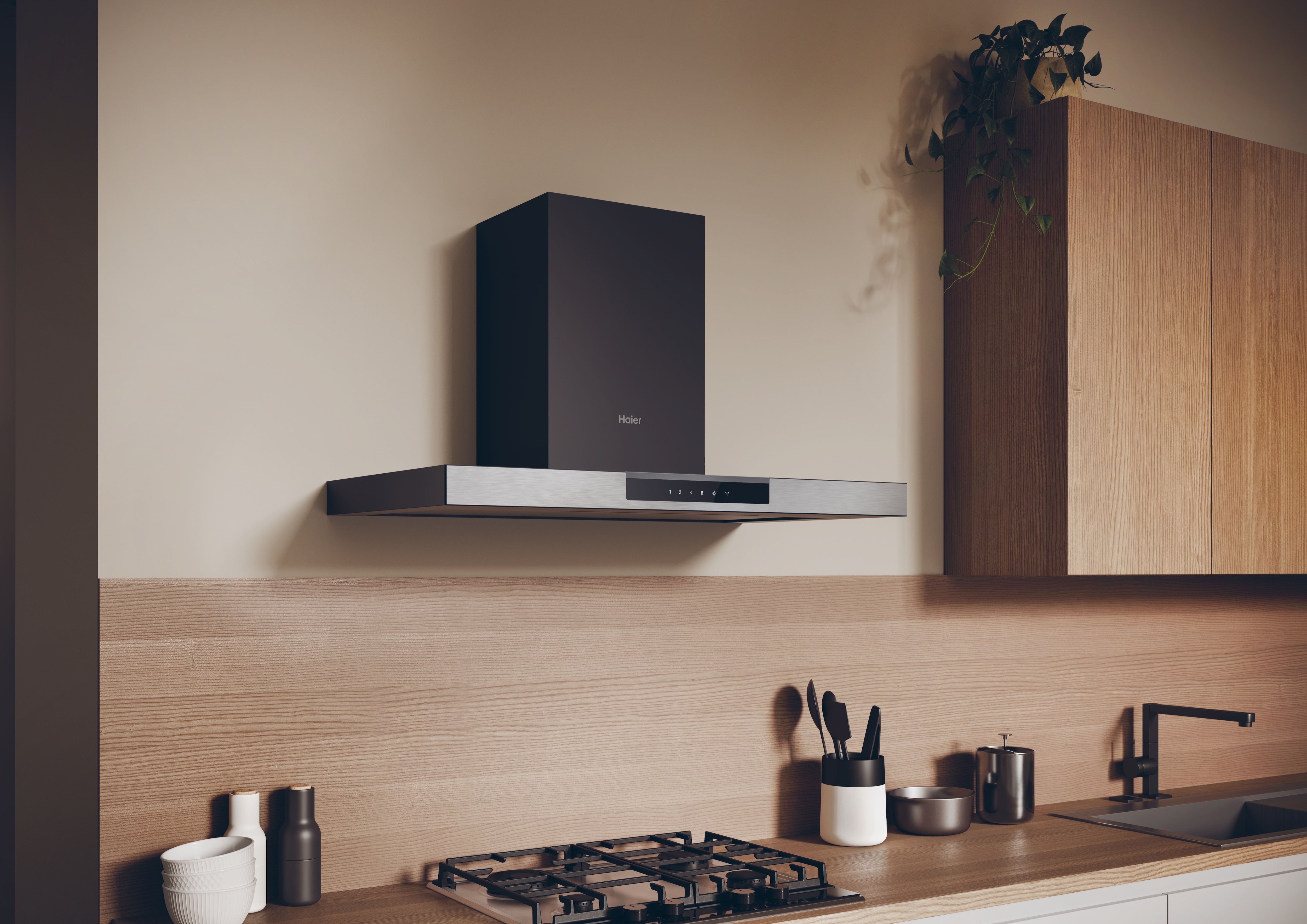 Exaustor de Parede Haier I-Link HATS9CBS2XWIFI Wifi, de 4 Velocidades e de 90 cm - Preto Preto-4