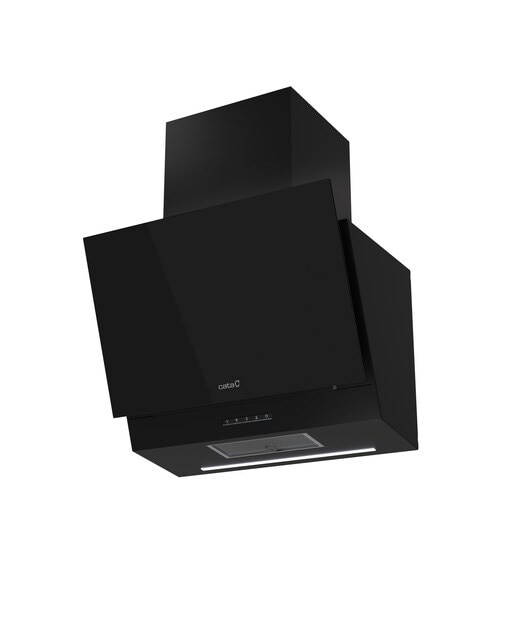 Campana decorativa Cata 3 velocidades + 1 turbo - THALASSA 600GBK /G Cristal negro-7