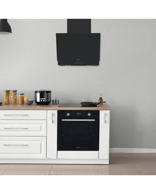 Campana decorativa Cata 3 velocidades + 1 turbo - THALASSA 600GBK /G Cristal negro-10