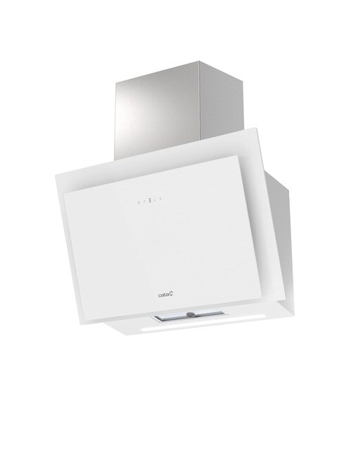Exaustor de Parede Cata THALASSA 700GWH /G de 3 Velocidades + 1 Turbo e de 70 cm - Vidro Branco Cristal branco-12