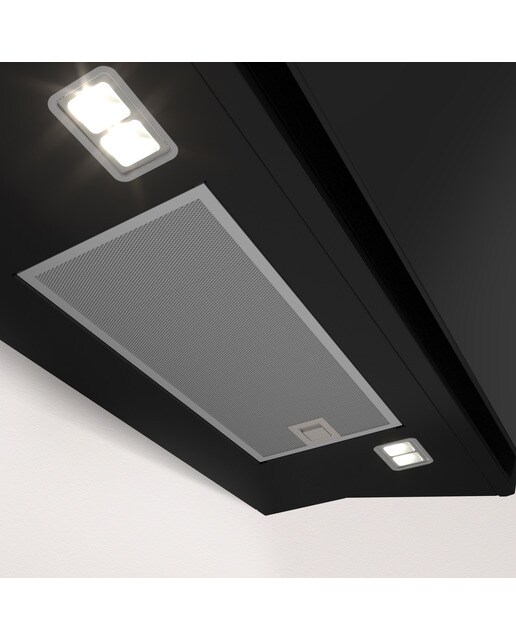 Campana decorativa Balay, inclinada, aspiración perimetral, 5 velocidades - 3BC599AN Cristal negro-6