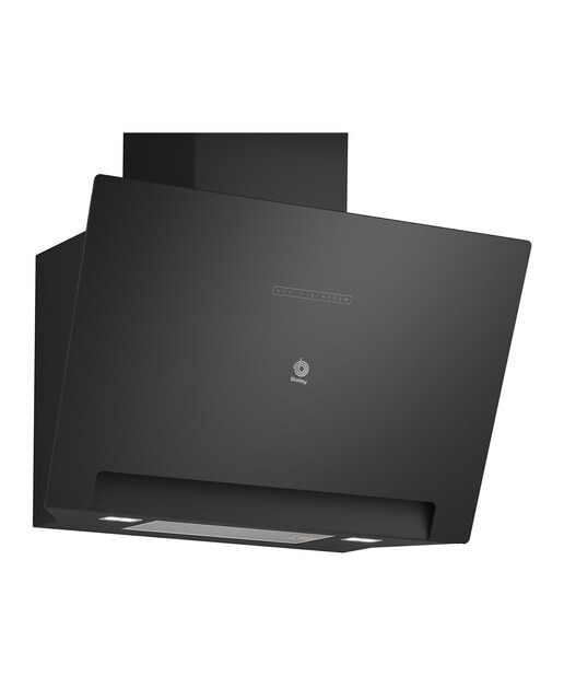 Campana decorativa Balay, inclinada, aspiración perimetral, 4 velocidades - 3BC587LN Cristal negro-1