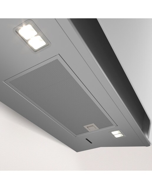 Campana decorativa Balay, inclinada, aspiración perimetral, 4 velocidades - 3BC587LB Cristal blanco-6