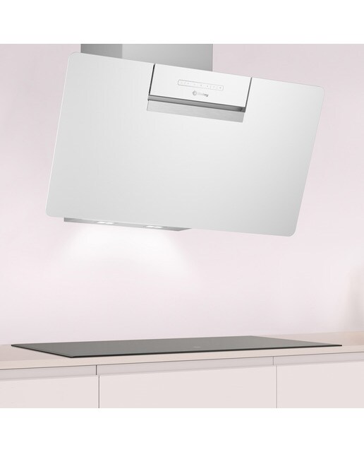 Exaustor de Parede Balay 3BC587GBH Aspiração Perimetral, Inclinado, de 4 Velocidades e de 79 cm - Branco Cristal branco-3