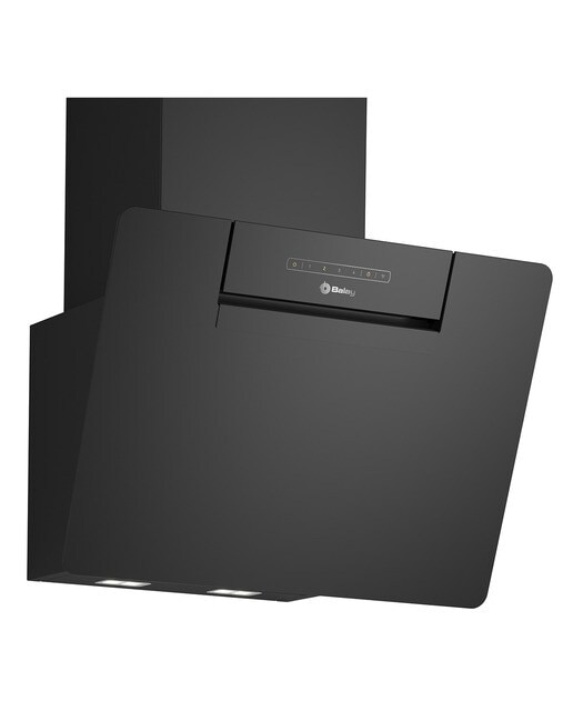 Campana decorativa Balay, inclinada, aspiración perimetral, 4 velocidades - 3BC567GNH Cristal negro-1