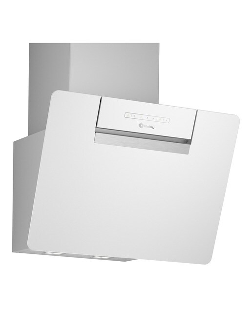 Campana decorativa Balay, inclinada, aspiración perimetral, 4 velocidades - 3BC567GBH Cristal blanco-1