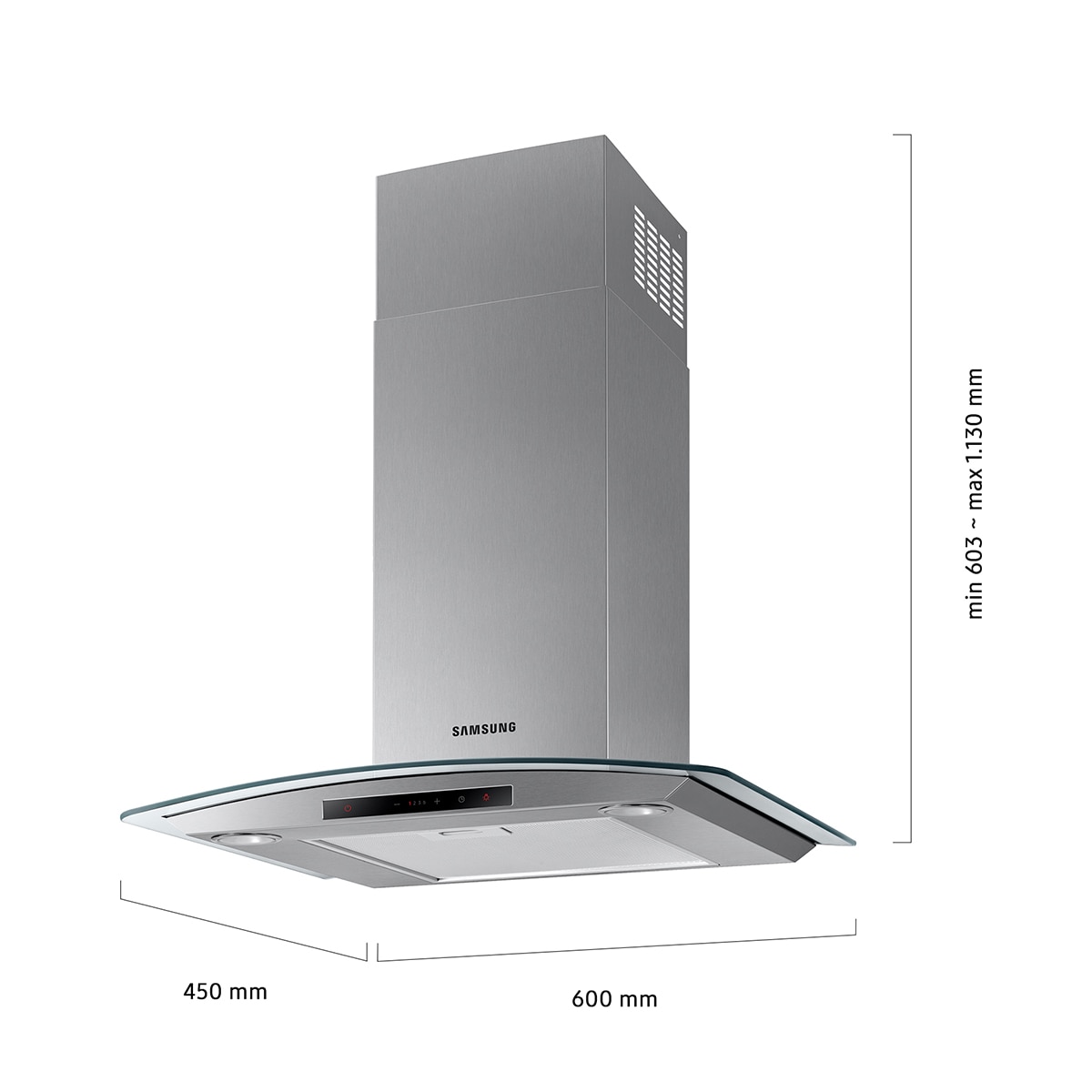 Campana decorativa Samsung 4 velocidades - NK24C5070DS/UR Inox-2