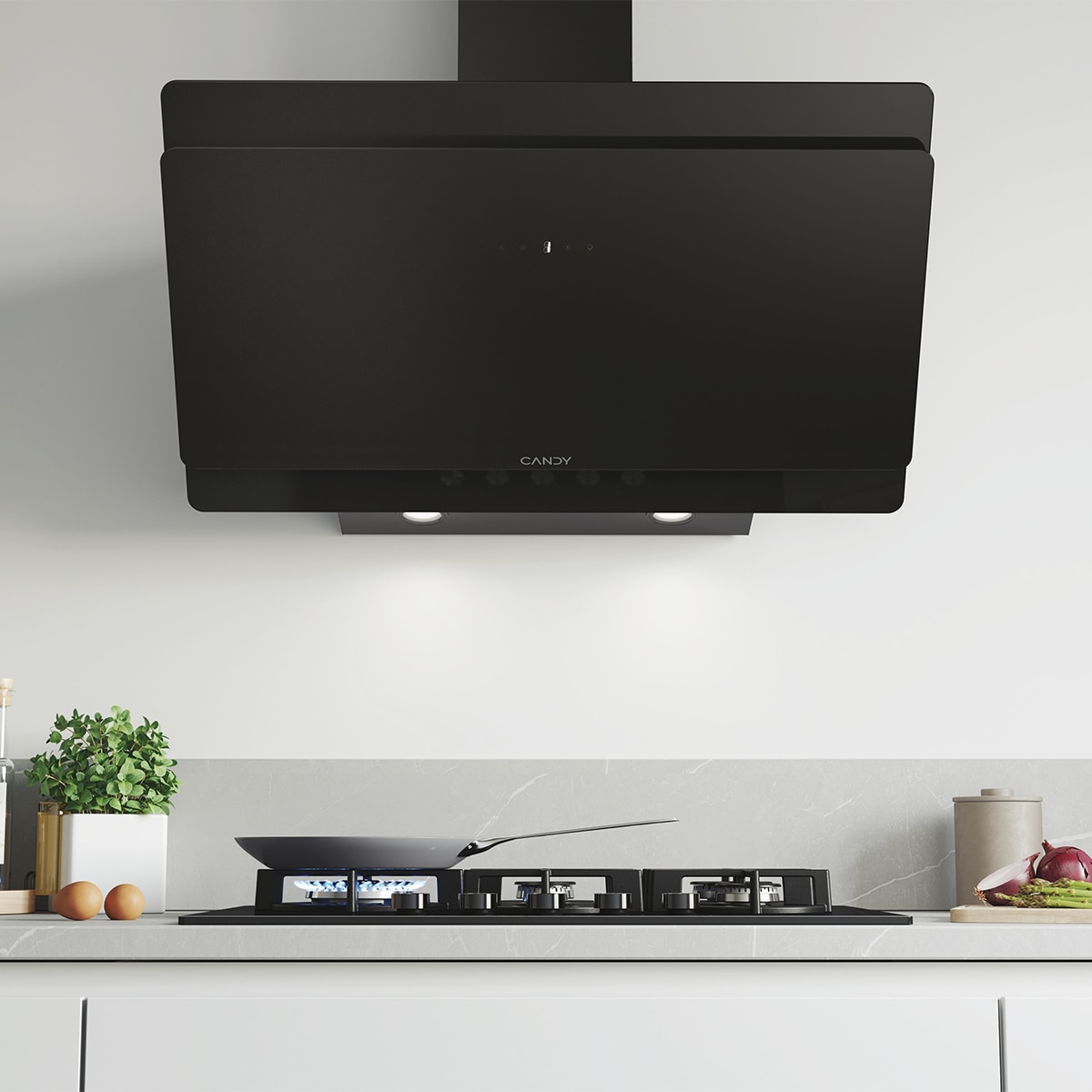Campana decorativa Candy con 4 velocidades y control táctil - CDG9CBP8B Negro-6