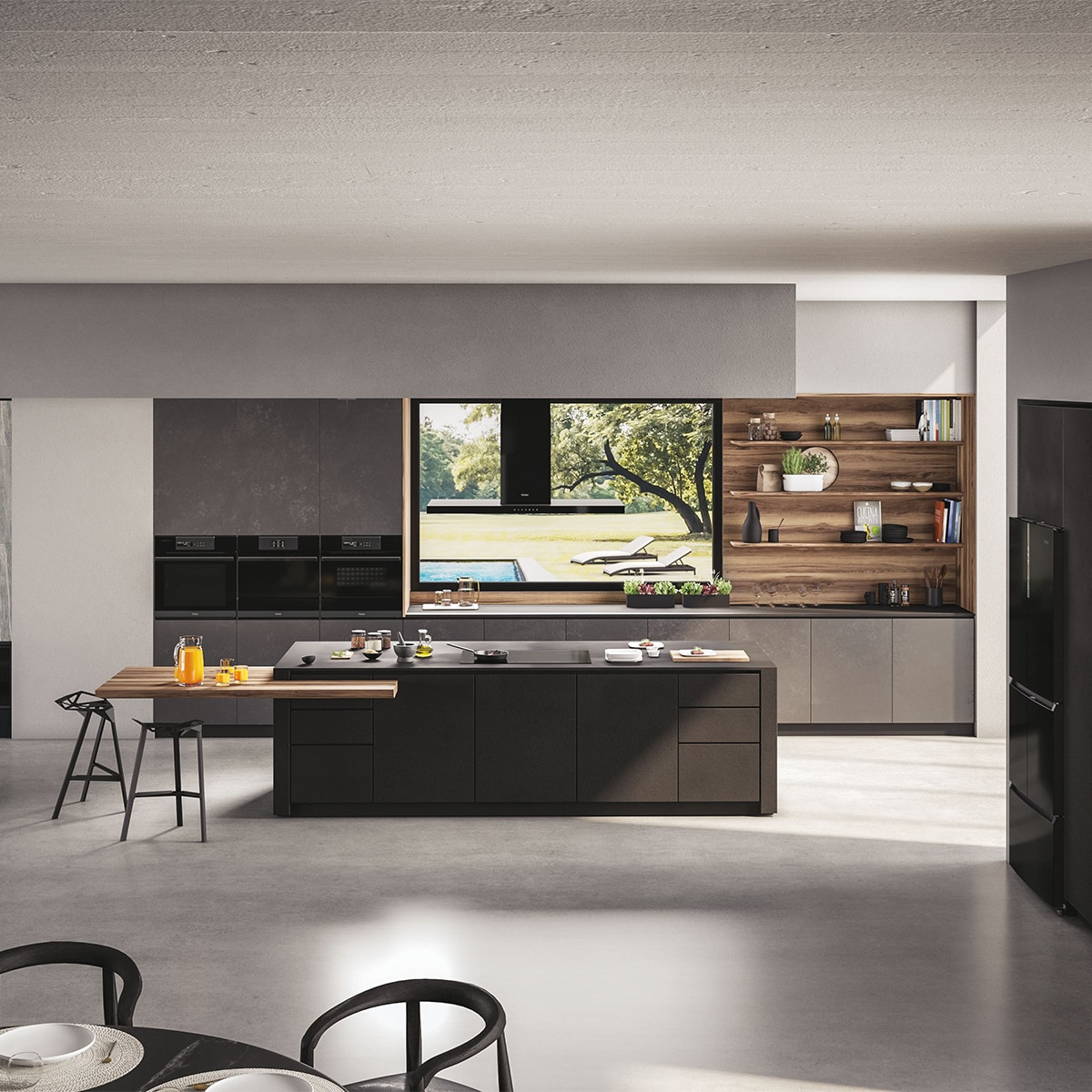 Campana Isla Haier con panel táctil y 4 velocidades - HATSI120CBS6BVOC Negro-8