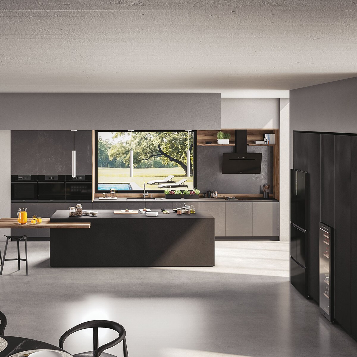 Campana decorativa Haier con 4 velocidades control táctil - HADG9BCS6BVOC Negro-7