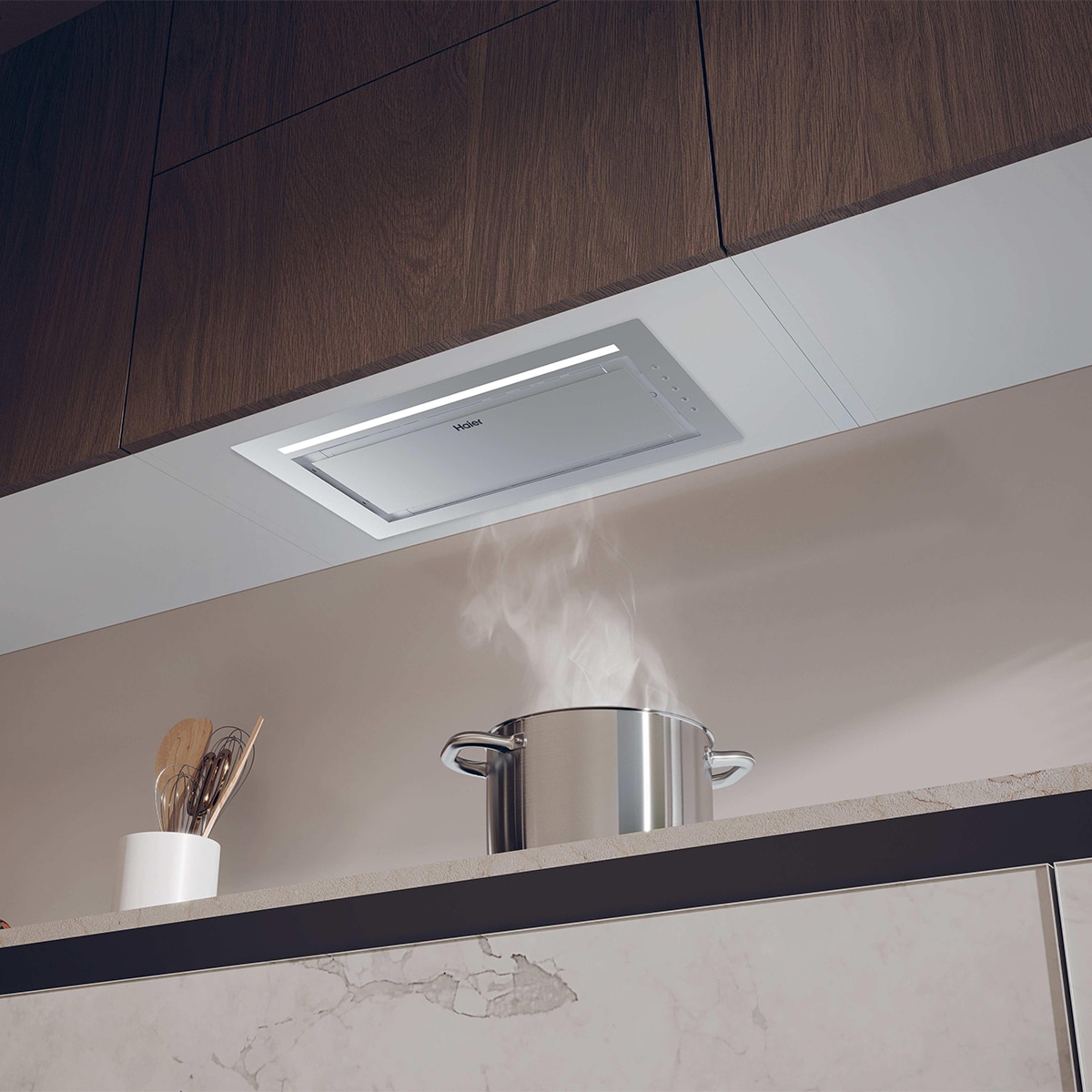Grupo Filtrante Haier con 3 velocidades y botonera con control electrónico - HAPY72ES6XGG Inox-5