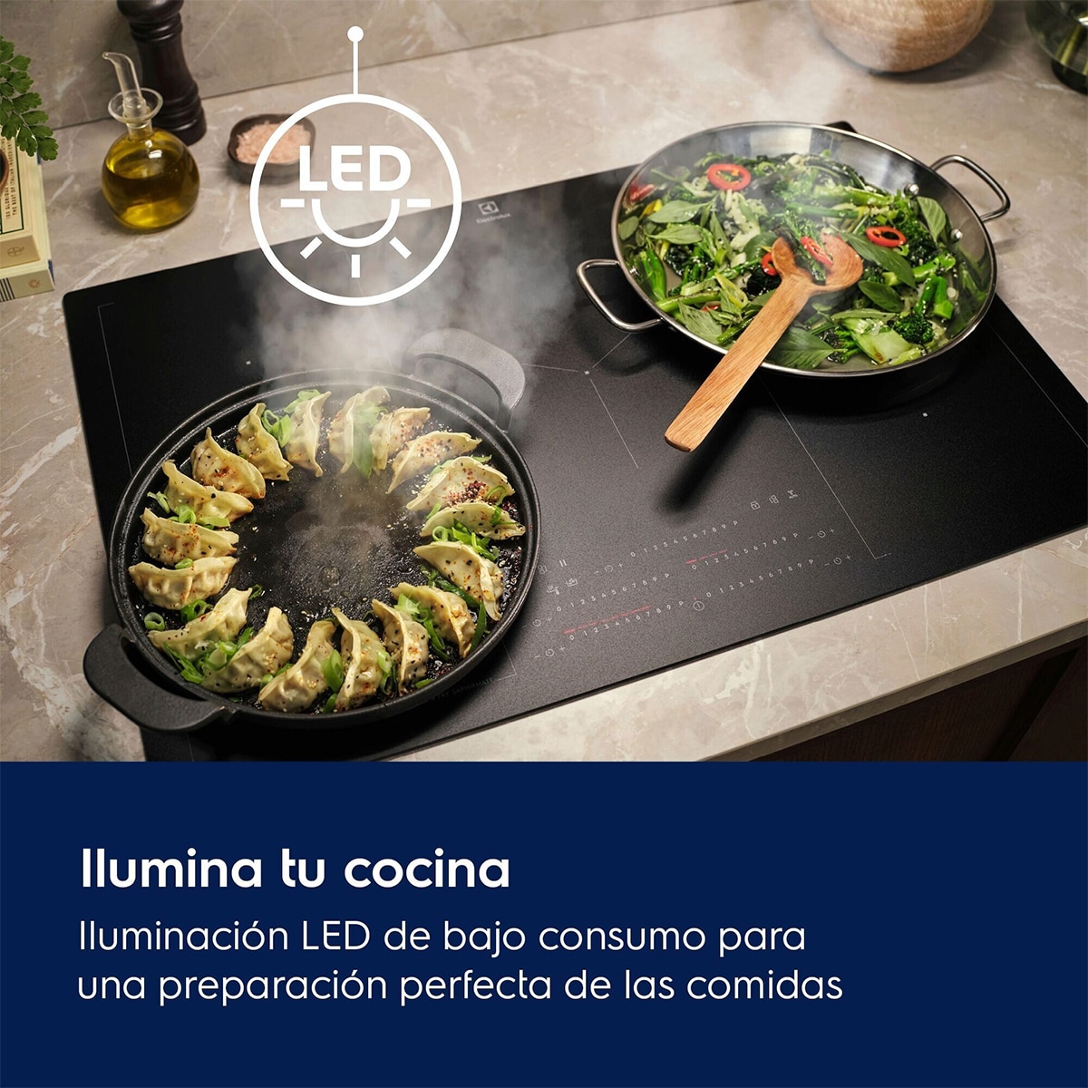 Campana extractora integrada Electrolux con 3 velocidades, 60 cm - LFT816K Negro-7