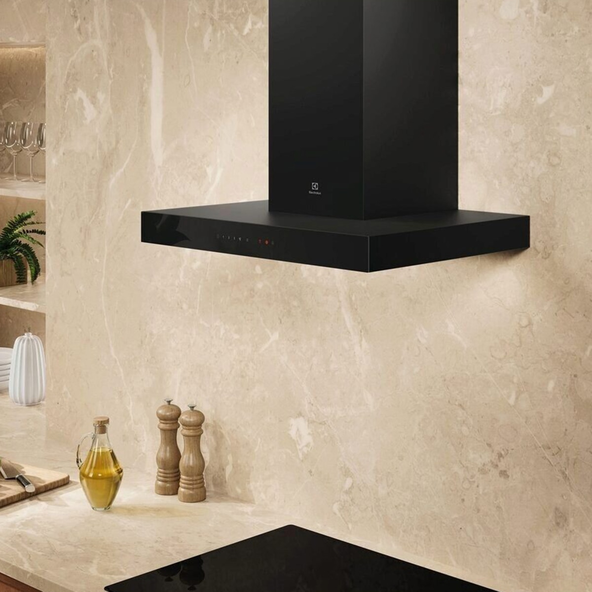 Campana extractora integrada Electrolux con 3 velocidades, 60 cm - LFT816K Negro-13