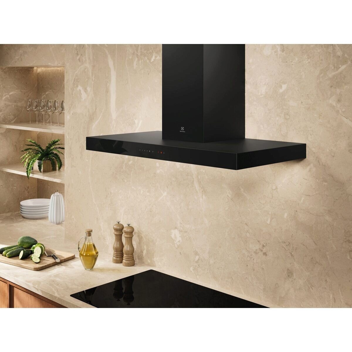 Campana extractora integrada Electrolux con 3 velocidades, 90 cm - LFT819K Negro-12