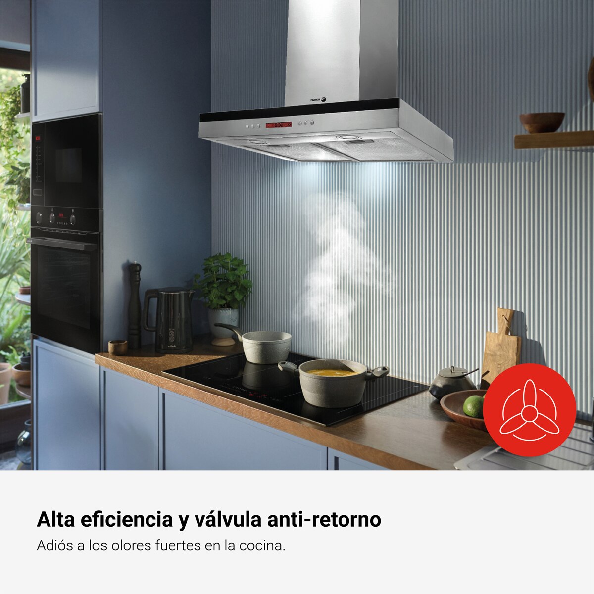 Campana decorativa Fagor con 5 niveles de potencia Comfort - 3CFS-6060X 5